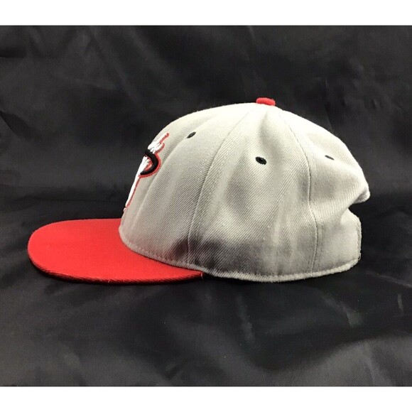 Mitchell & Ness Miami Heat NBA Basketball Brown Red Fitted Hat Cap Adjustable - Picture 4 of 11